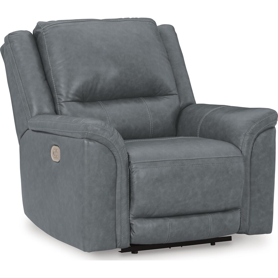 trasimeno steel power leather recliner   
