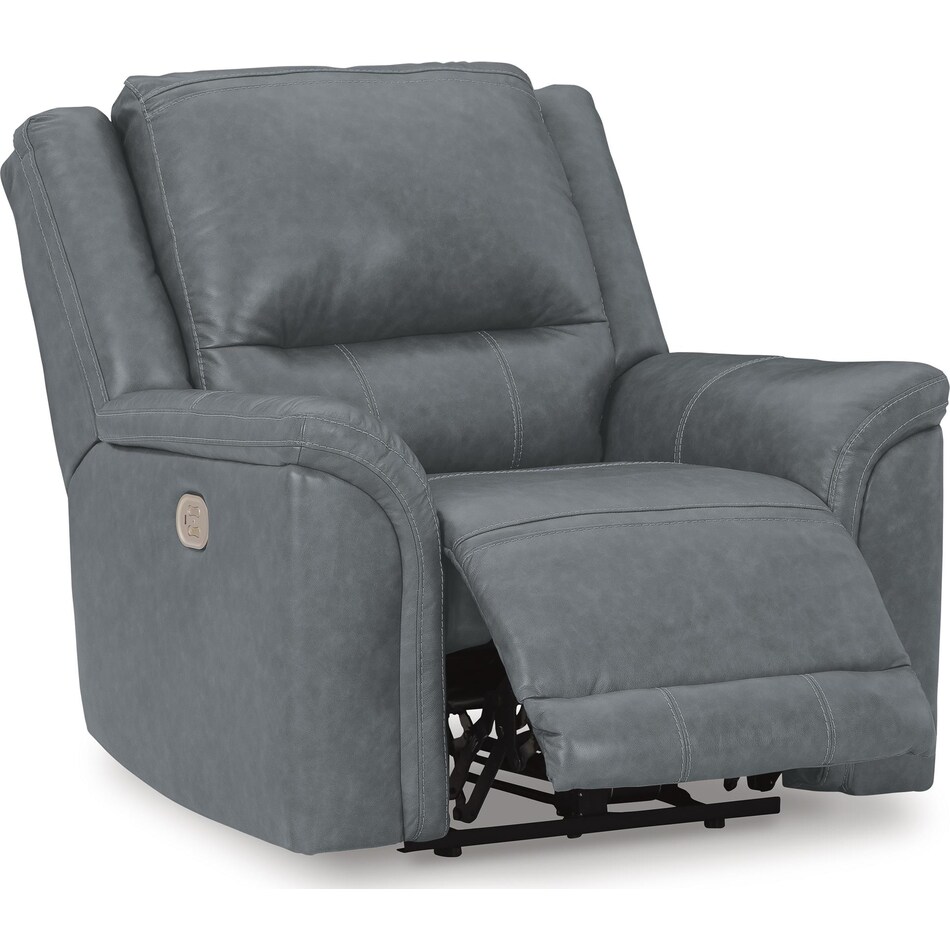 trasimeno steel power leather recliner   
