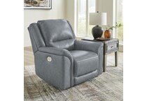 trasimeno steel power leather recliner   
