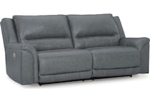 trasimeno steel power leather reclining sofa   