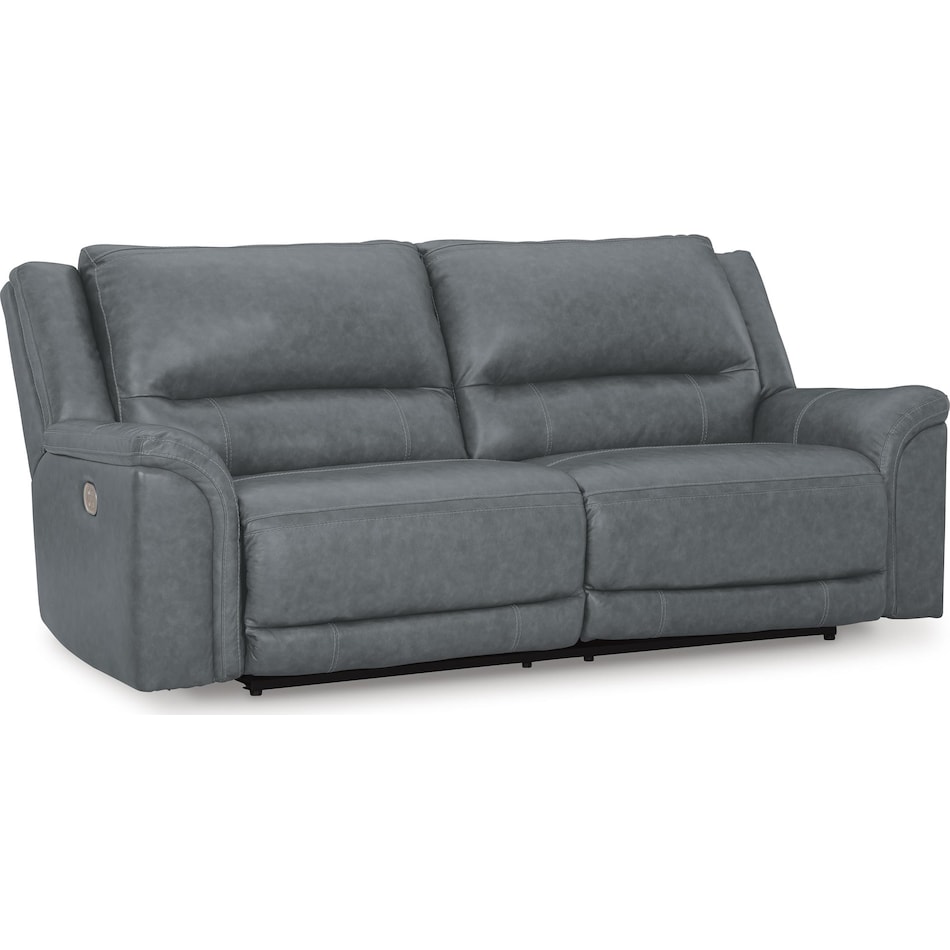 trasimeno steel power leather reclining sofa   