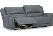 trasimeno steel power leather reclining sofa   