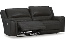 trasimeno storm power leather reclining sofa   
