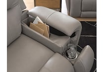 trendsetter ash power leather recliner   