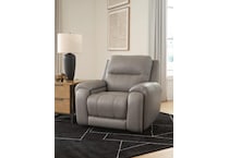 trendsetter ash power leather recliner   