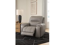 trendsetter ash power leather recliner   