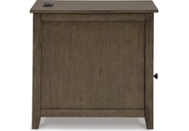 treytown grayish brown chairside table   