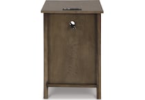 treytown grayish brown chairside table   