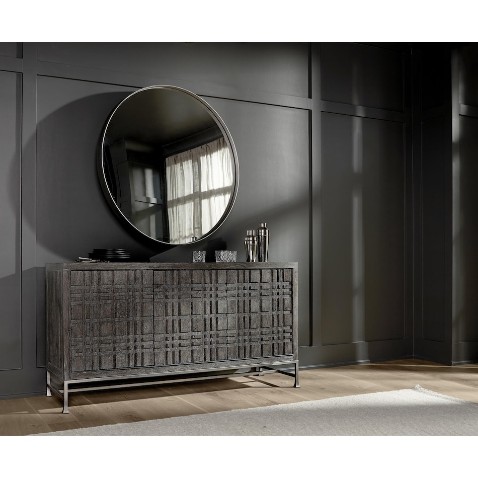 tribeca brown sideboard server   
