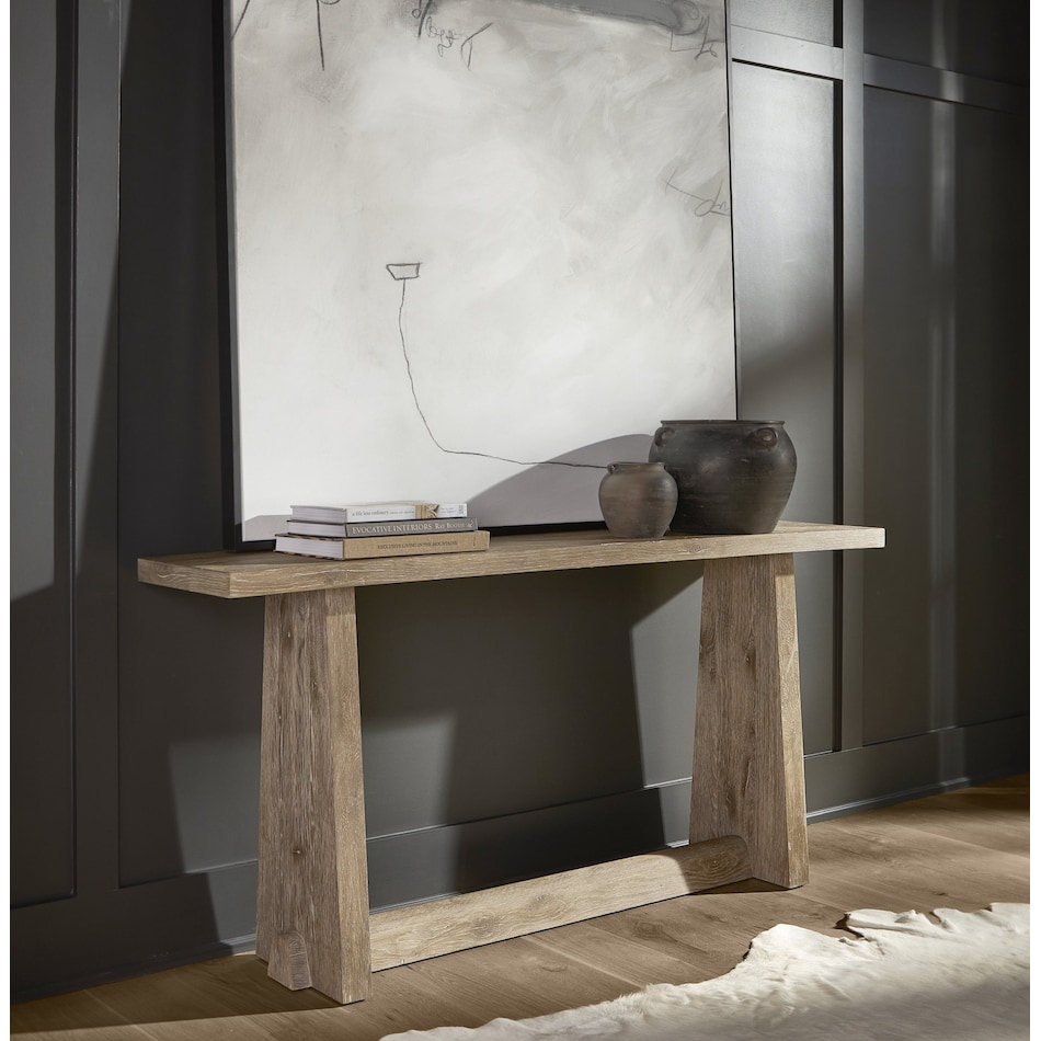 tribeca brown sofa table   