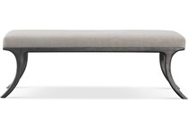 tribeca metal grey bench   