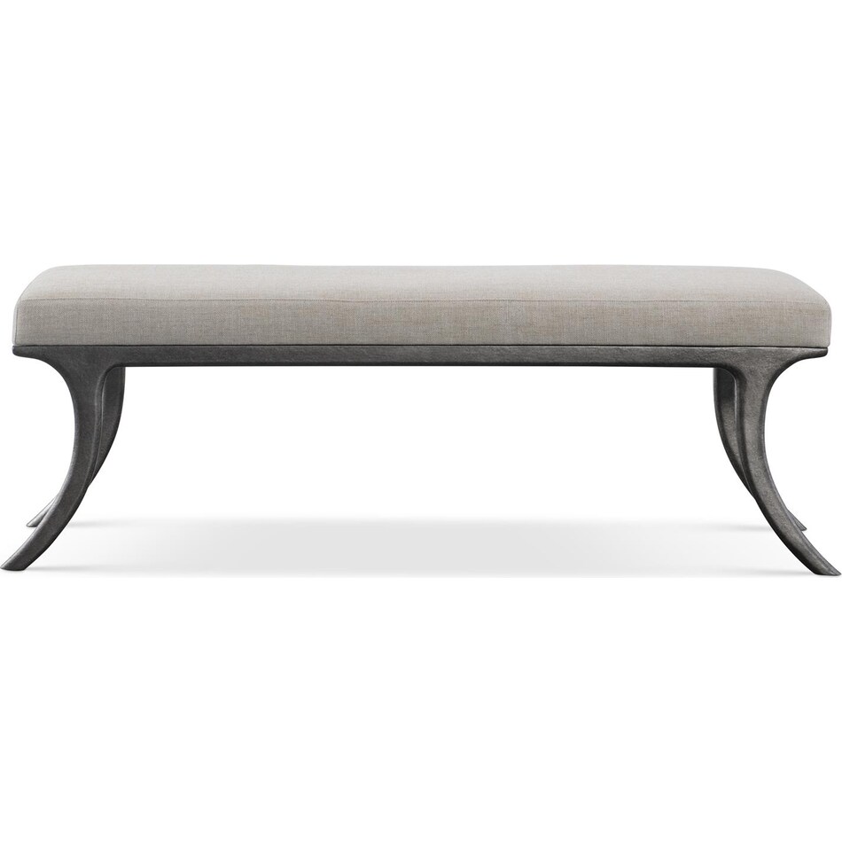 tribeca metal grey bench   