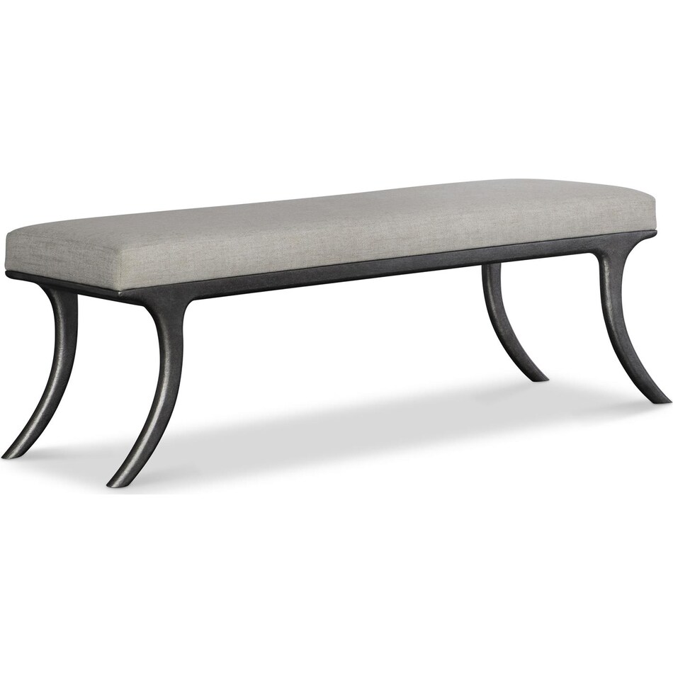 tribeca metal grey bench   