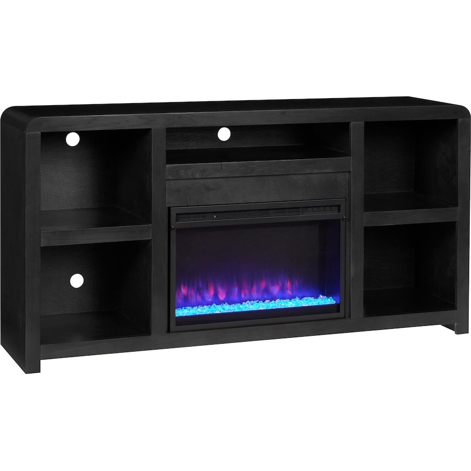 troy black fireplace insert   