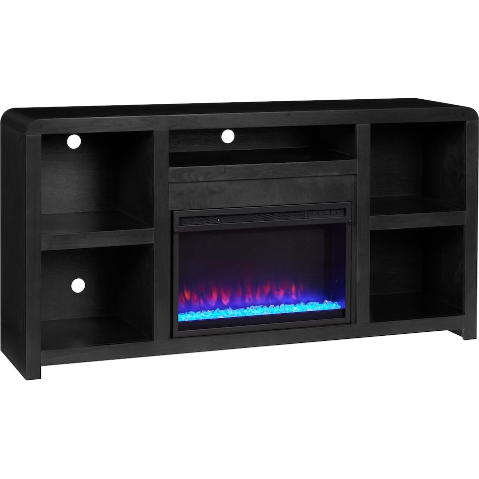 troy black fireplace insert   