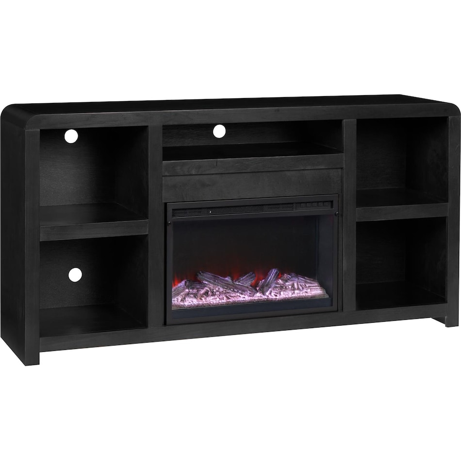 troy black fireplace insert   