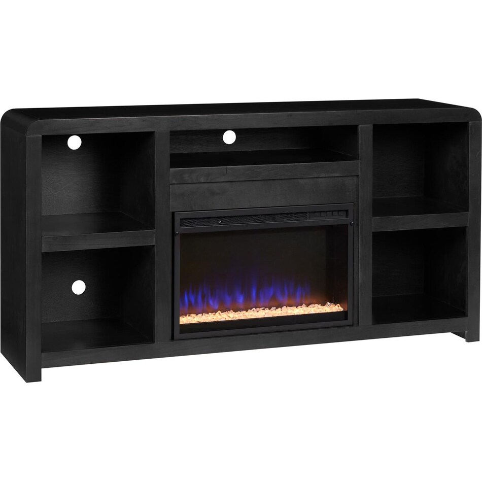 troy black fireplace insert   