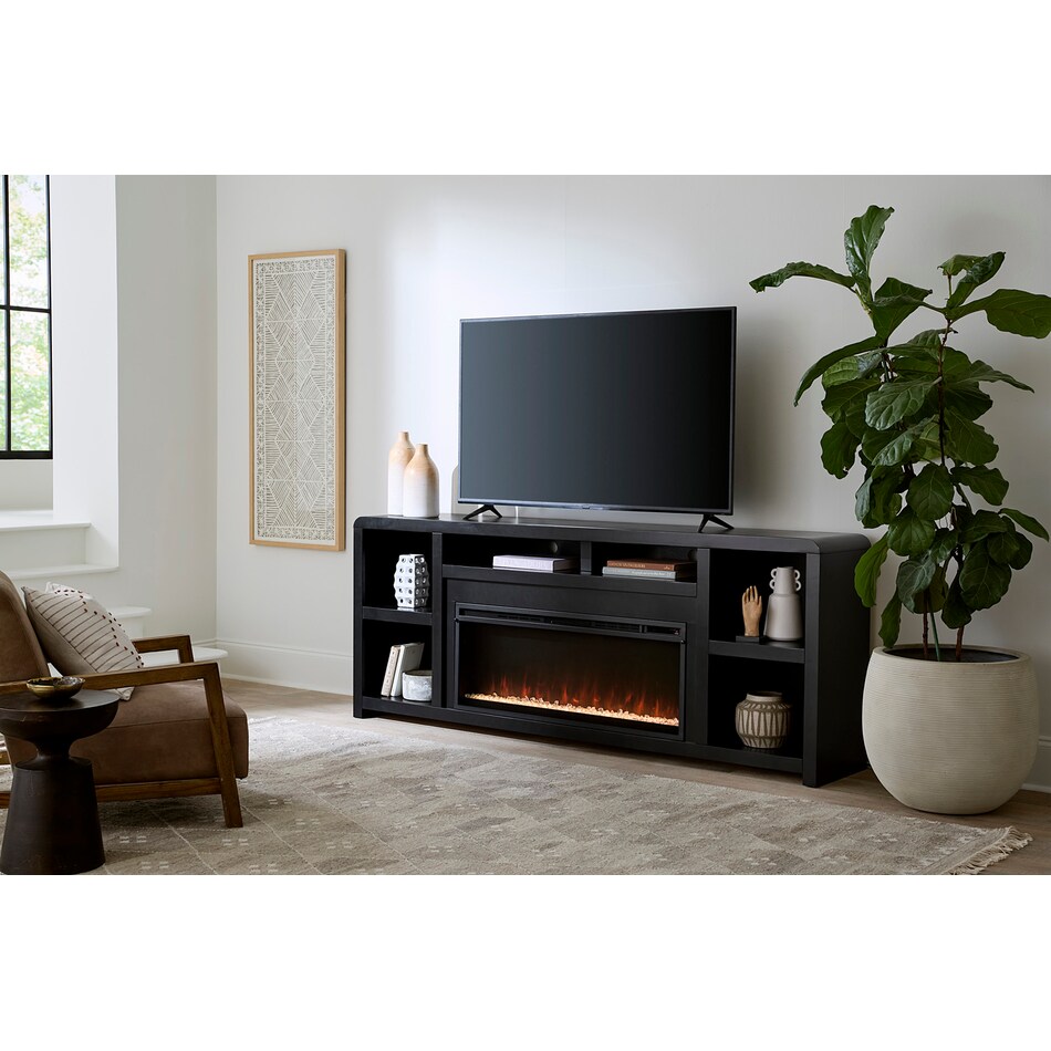 troy black fireplace insert   