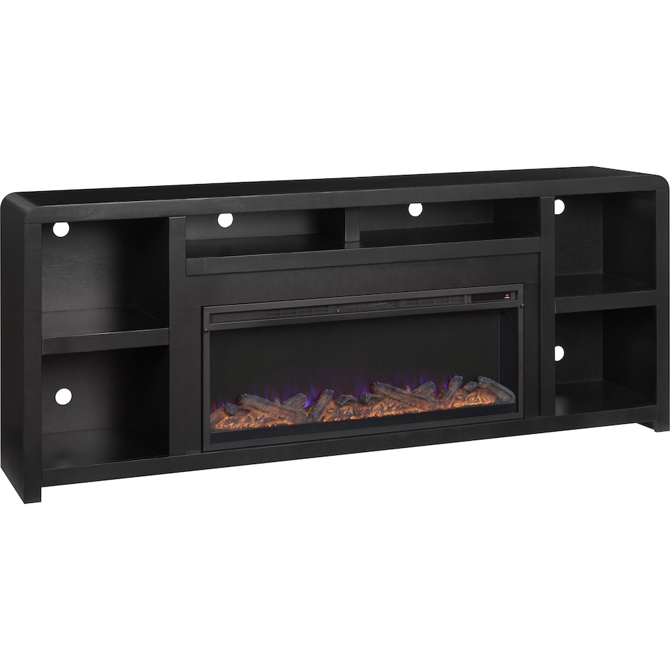 troy black fireplace insert   