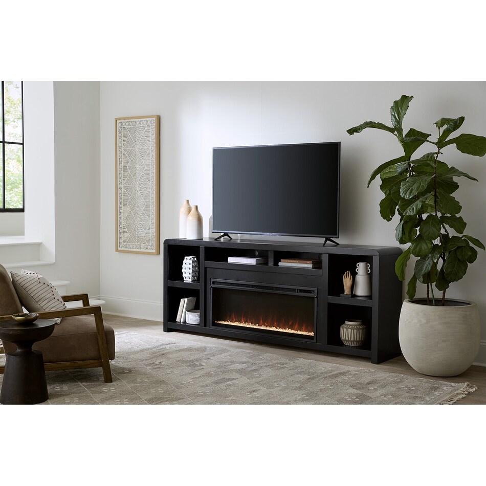 troy black fireplace insert   