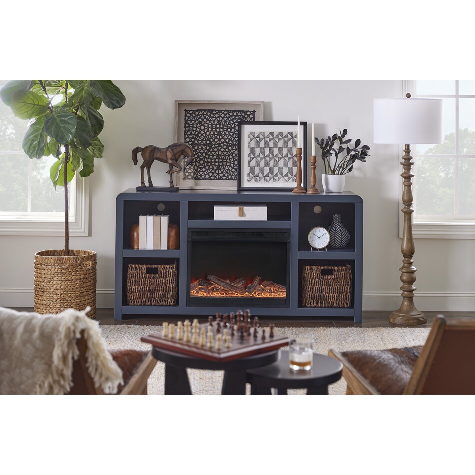 troy malta blue fireplace insert   