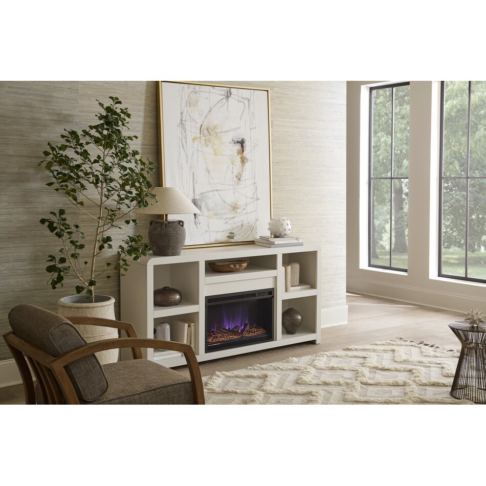 troy white fireplace insert   