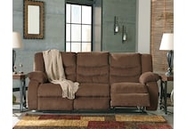 tulen brown reclining sofa   
