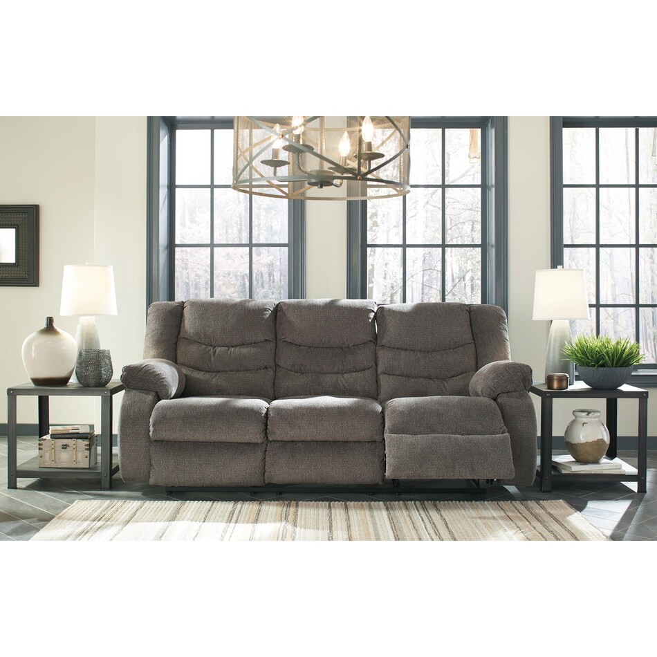 tulen grey reclining sofa   