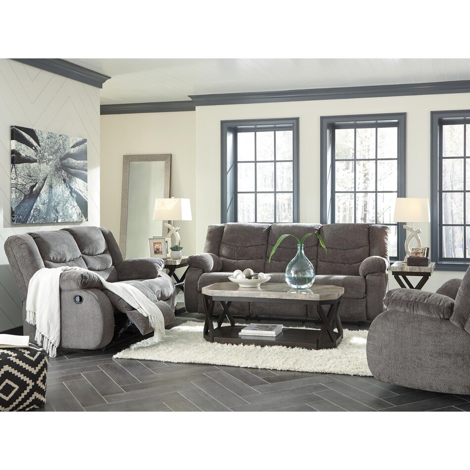 tulen grey reclining sofa   
