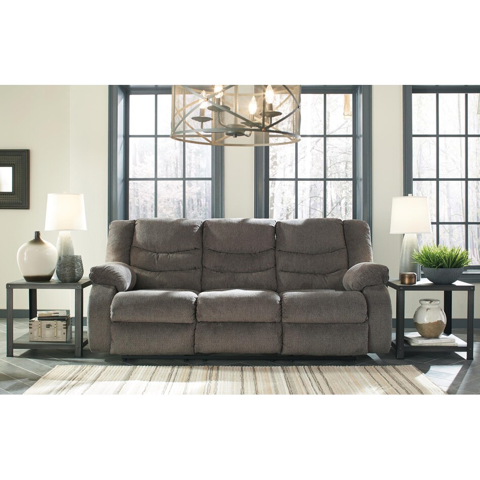 tulen grey reclining sofa   