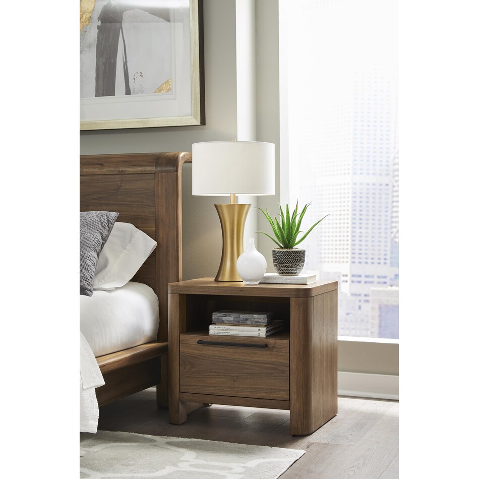 tulsi medium brown nightstand   