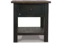 tyler creek black brown end table   