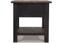 tyler creek black brown end table   