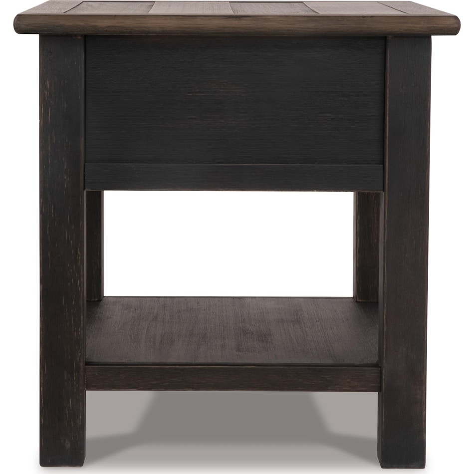 tyler creek black brown end table   