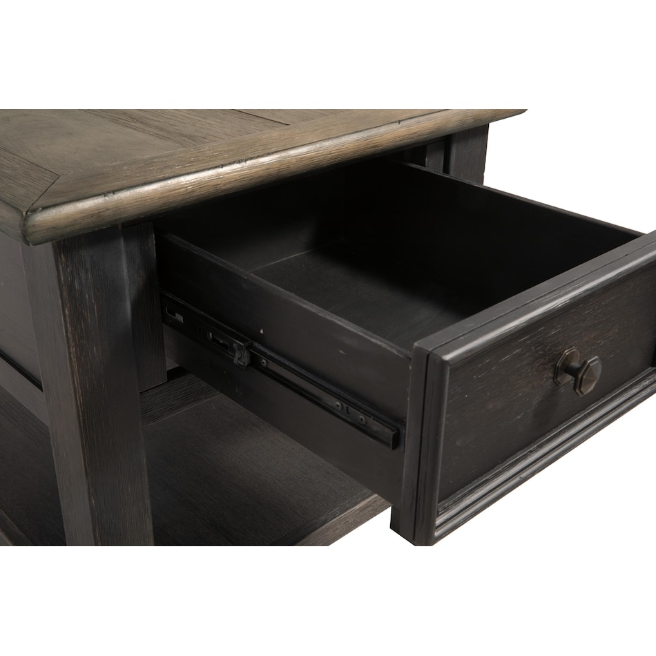 tyler creek black brown end table   