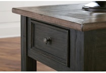tyler creek black brown end table   