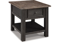 tyler creek black brown end table   