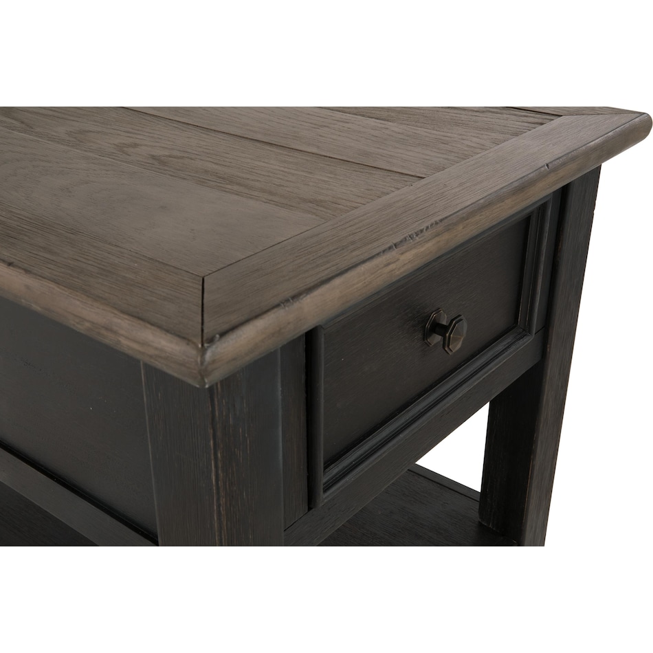 tyler creek black brown end table   