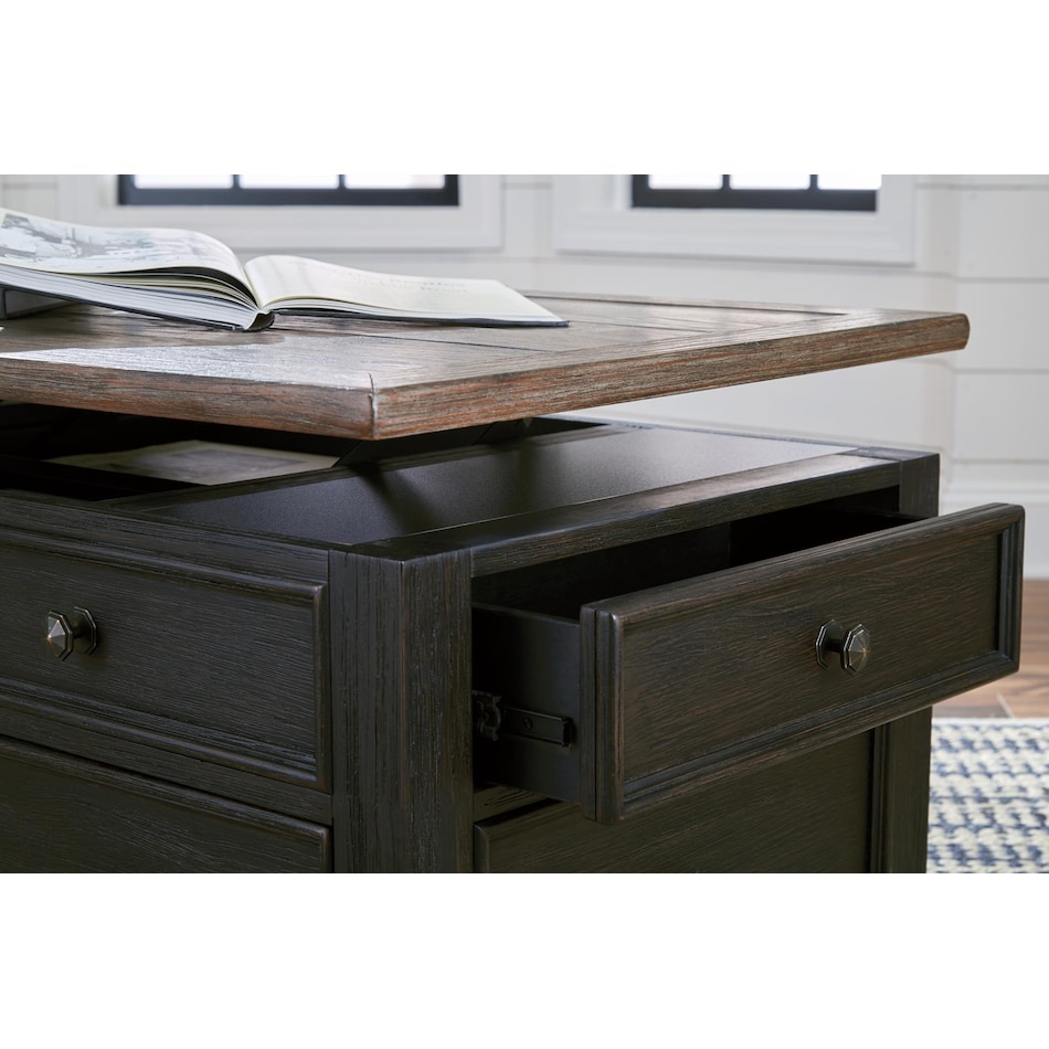 tyler creek black brown end table   