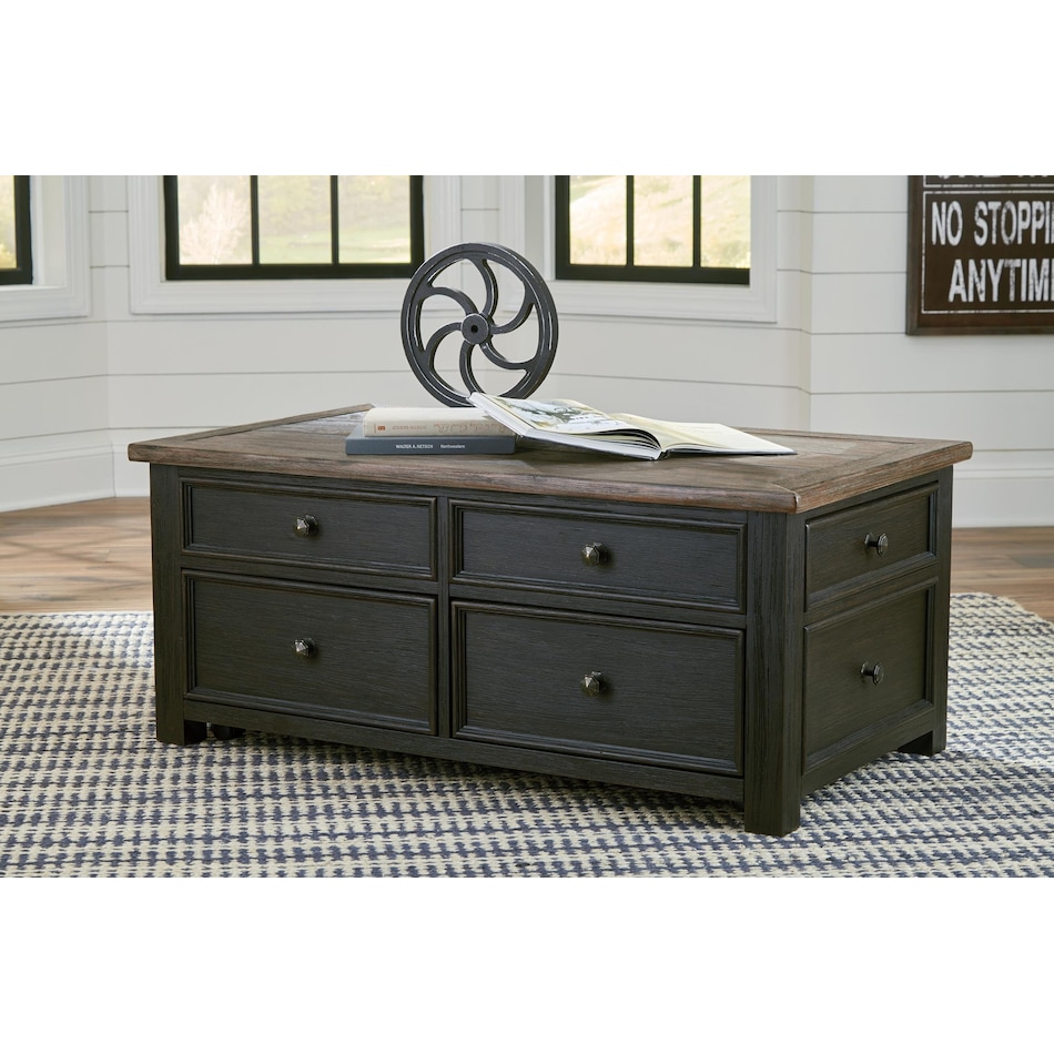 tyler creek black brown end table   
