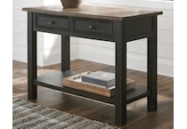 tyler creek black brown sofa table   