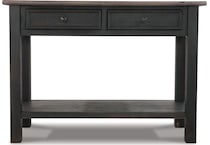 tyler creek black brown sofa table   