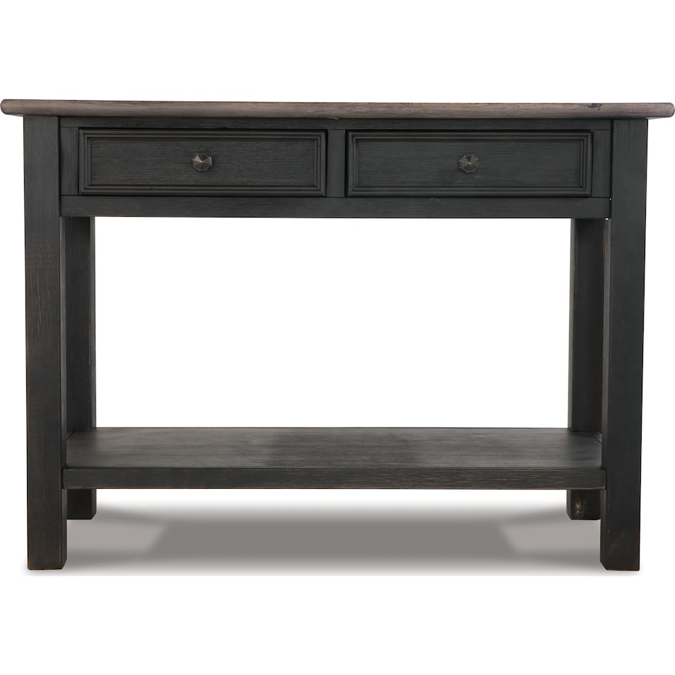tyler creek black brown sofa table   