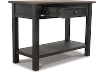 tyler creek black brown sofa table   