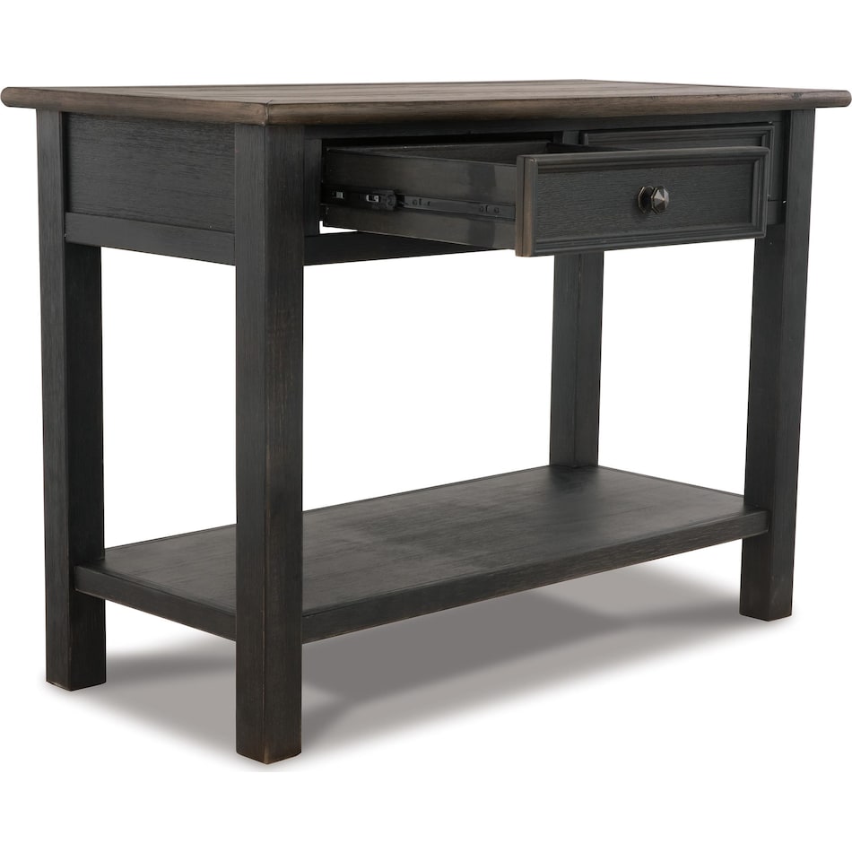 tyler creek black brown sofa table   