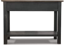 tyler creek black brown sofa table   
