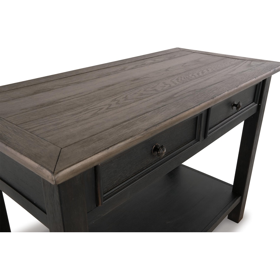 tyler creek black brown sofa table   