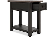 tyler creek brown chairside table   