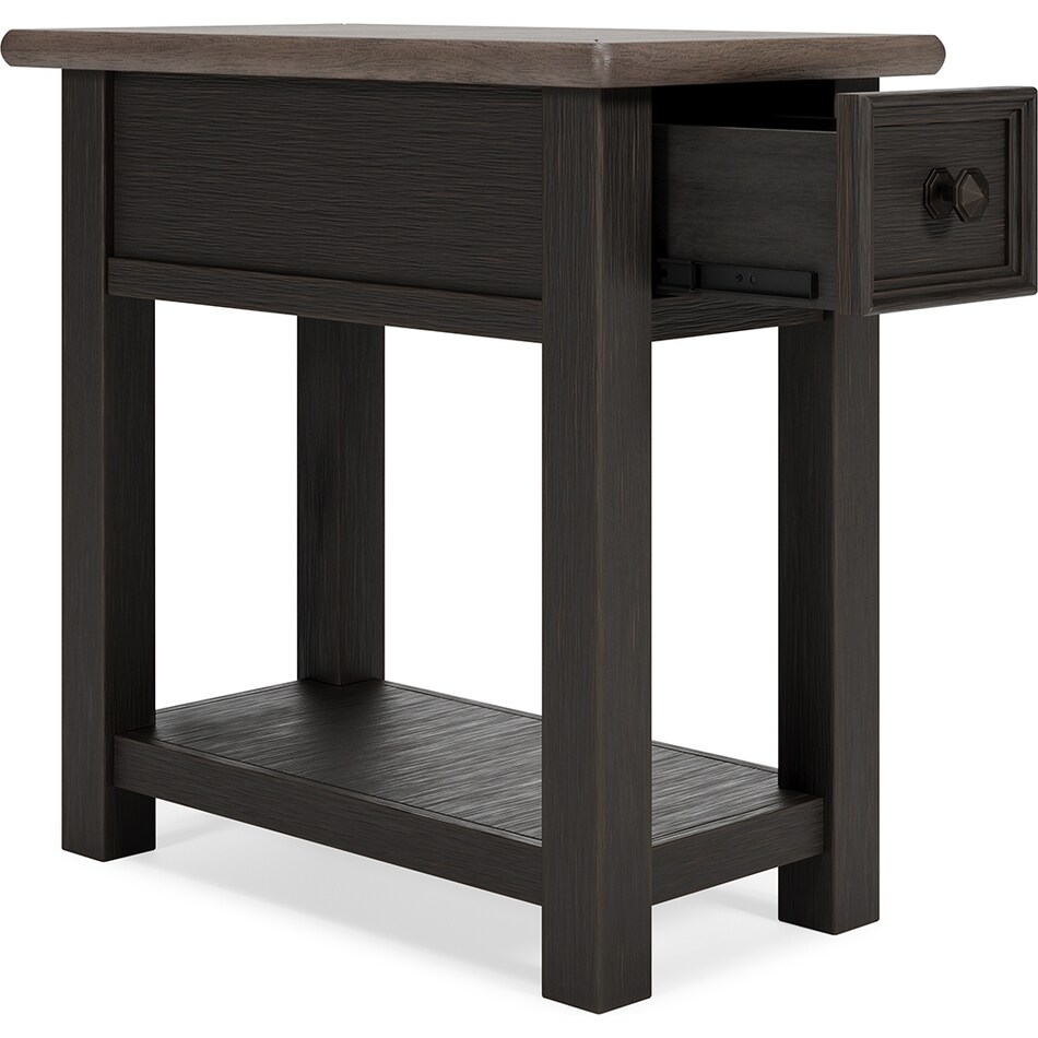 tyler creek brown chairside table   