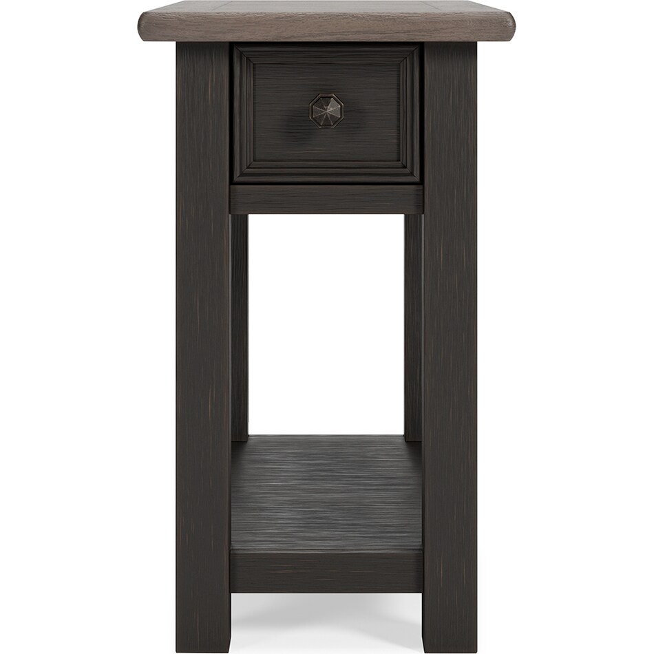 tyler creek brown chairside table   